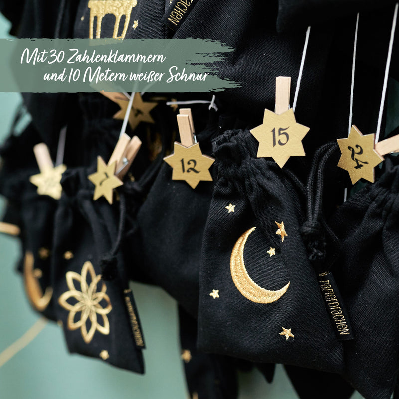 Ramadan Kalender Säckchen – schwarz
