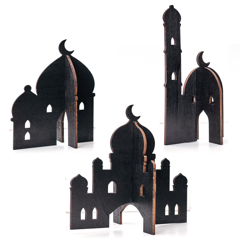 Ramadan Deko Häuser – schwarz