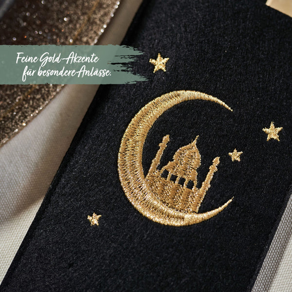 Ramadan Besteckhalter – Schwarz & Gold