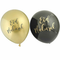 "EID MUBARAK" Ballons Gold Schwarz