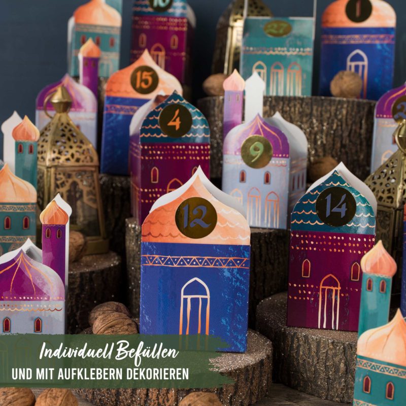 Ramadankalender zum Basteln - Häuserset