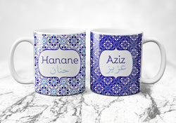 Two Couple's Mugs Royal Blue 2 - Morocco Collection