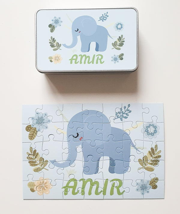 Kinderpuzzle mit passender Box - Motiv "Amir"